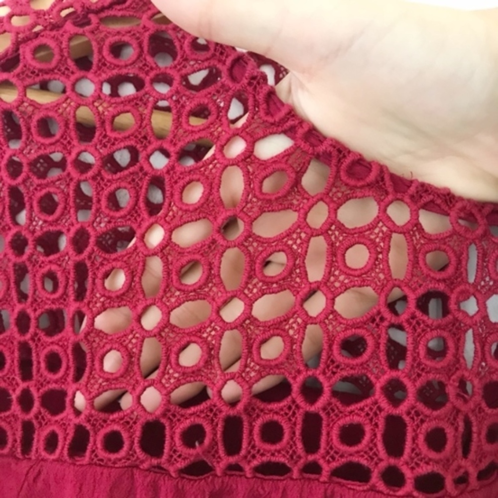 Daniel Rainn Lace Keyhole Long Sleeve Top A5 - Picture 7 of 8